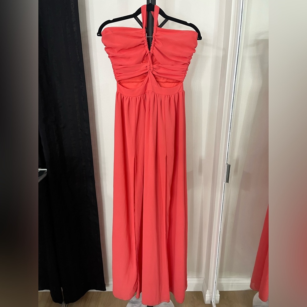 Hot Miami Styles coral maxi dress